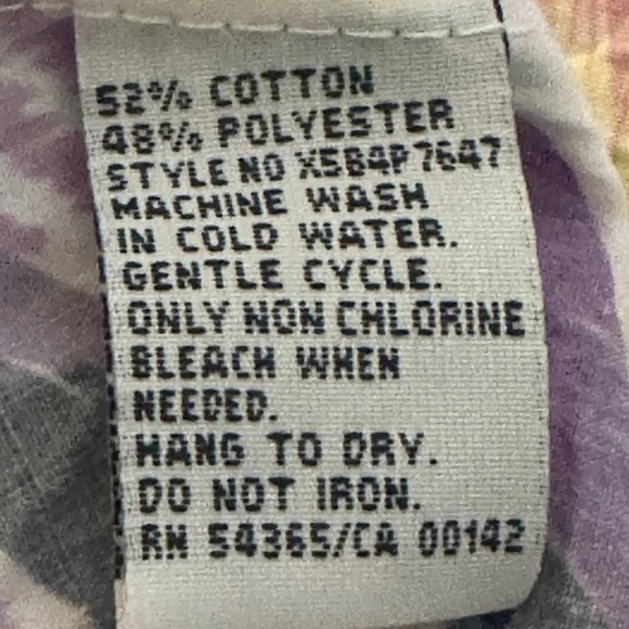 ALIA Colorful Abstract Crinkle Print Button Down Blouse - Shirttail Hem - Sz 16W - Picture 5 of 12